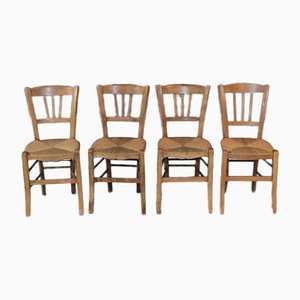 Chaises de Salle à Manger Vintage en Hêtre, Set de 4