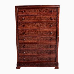 Antique Burl Mahogany Veneer Dresser