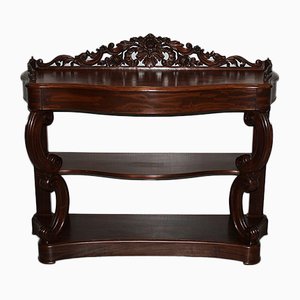 Antique Napoleon III Style Mahogany Console Table