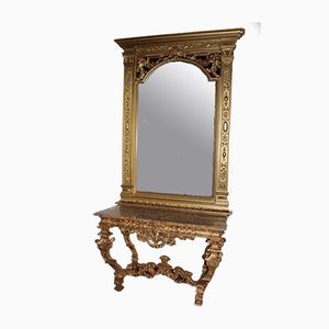 Antique Louis XIV Gilt Wood Console Table