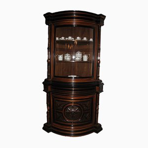 Mueble esquinero estilo Napoleon III antiguo de nogal