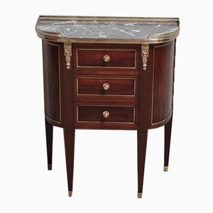 Vintage Louis XVI Style Mahogany, Marble, and Brass Dresser