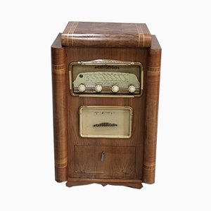 Radio-Lecteur Vintage en Noyer