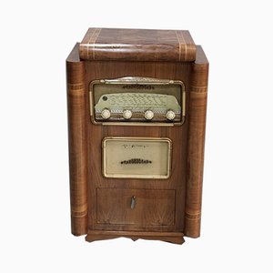 Radiocasete vintage de nogal