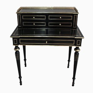 Antique Louis XVI Style Ebonized Wood Desk