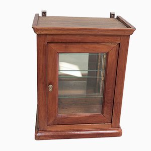 Antique Birch and Glass Cupboard