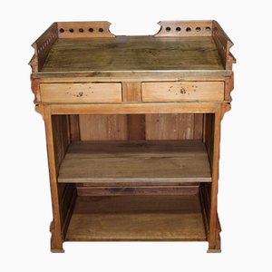 Small Vintage Pinewood Store Counter, 1920s