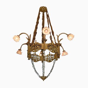 Antique Church Brass Chandelier