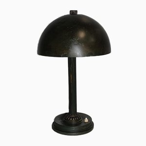 Vintage Metal Bell Table Lamp, 1920s