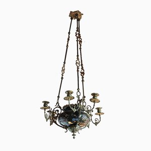 Antique Napoleon III Style Brass Chandelier