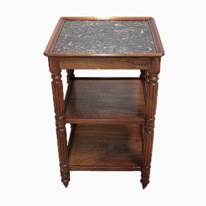 19th Century Walnut and Marble Coffee Table