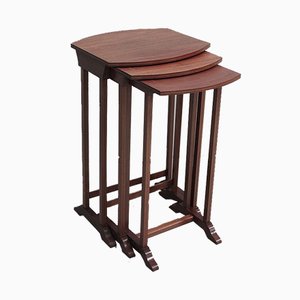 Tables Gigognes Vintage en Acajou, années 30