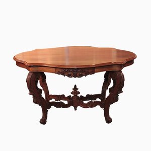 Mesa de centro Napoleon III de caoba, siglo XIX