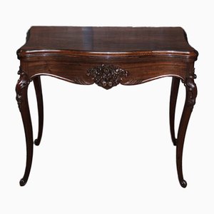 Mesa de juegos antigua de palisandro