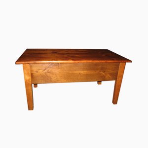 Antique Oak and Cherry Wood Coffee Table
