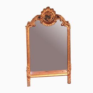 Miroir Rectangulaire Vintage avec Cadre en Bois Doré