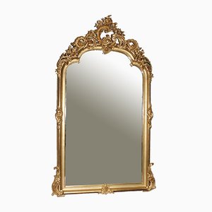 Antiker goldener Rocaille Spiegel