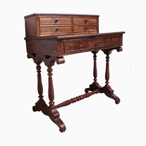 Antique Mahogany Veneer Desk