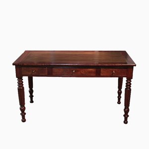 Antiker Schreibtisch aus Mahagoni Furnier im Louis Philippe Stil