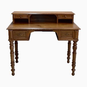 Antique Louis Philippe Style Oak Desk