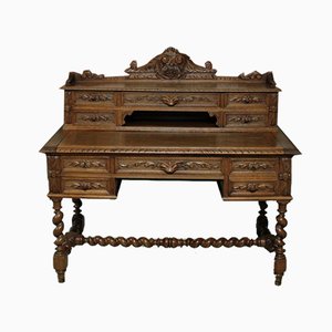 Vintage Louis XIII Schreibtisch aus Eiche
