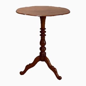 Table d'Appoint Tripode Antique en Acajou