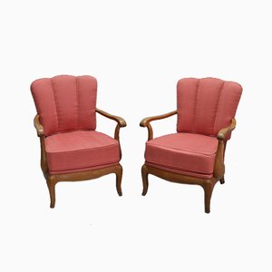 Set of Vintage Armchairs, 1940s