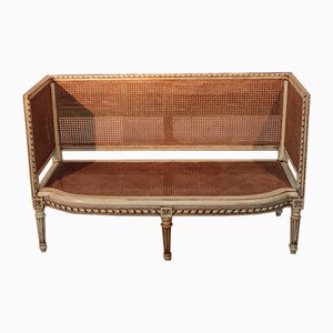 Antikes Sofa aus Schilfrohrgeflecht