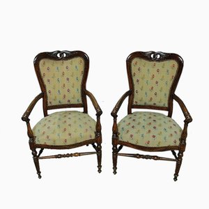 Set of Antique Rosewood Armchairs