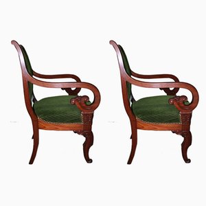 Set of Antique Mahogany Armchairs