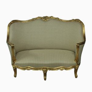 Canapé Style Louis XV 19e Siècle Doré