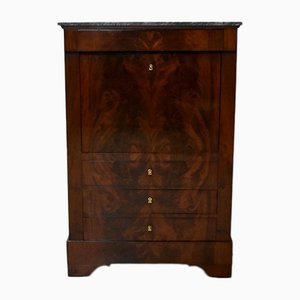 Antique Burl Mahogany Secretaire