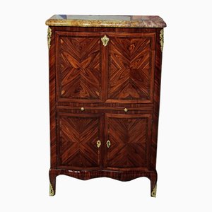 Antique Louis XV Style Rosewood and Amaranth Secretaire