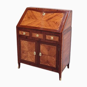 Antique Rosewood and Amaranth Marquetry Secretaire