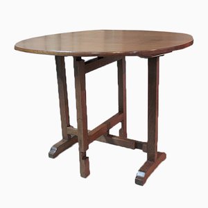 Small Antique Oak Winemakers Table