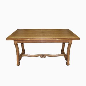 Vintage Renaissance Style Oak Dining Table