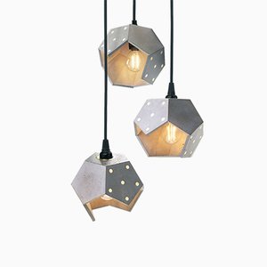 Basic Twelve Trio Concrete Pendant Lamp from Plato Design