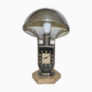 Hungarian Clock Table Lamp from Mofem, 1930s