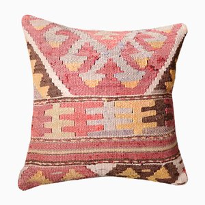 Housse de Coussin Kilim Abstraite Rose par Zencef Contemporary