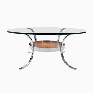 Chrome and Copper Coffee Table from Kondor, 1960s