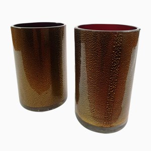 Vasos de cristal de Murano de Seguso, años 50. Juego de 2