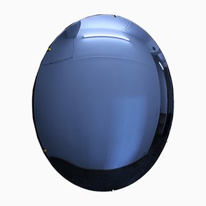 Blue Orbis Convex Frameless Mirror by Alguacil & Perkoff Ltd