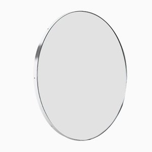 Mittelgroßer runder Orbis Spiegel mit weißem Rahmen von Alguacil & Perkoff Ltd