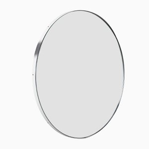 Großer Runder Orbis Spiegel mit weißem Rahmen von Alguacil & Perkoff Ltd