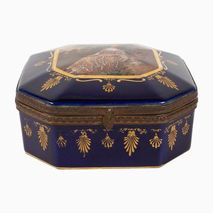 Antique Porcelain and Brass Box by Mark Marcy