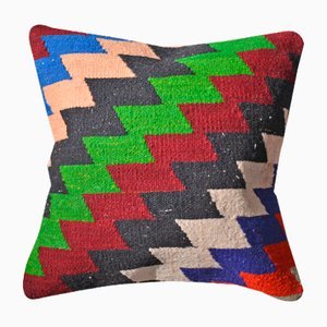 Multicolored Boho Kilim Cushion Cover by Zencef Contemporary