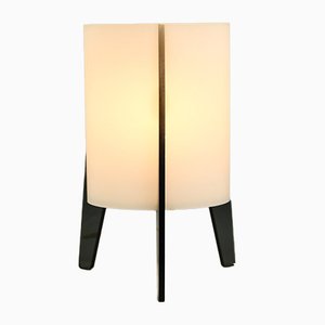 Lampe de Bureau Tripode Mid-Century en Acrylique et Verre