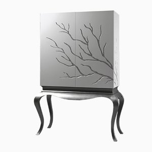 Armoire Blanche avec Lampe Led Interne et Branche Décorative par Maria J Guinot pour CA Spanish Handicraft