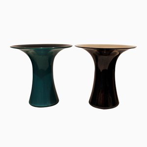 Vases en Verre de Murano pour Vistosi, 1970s, Set de 2