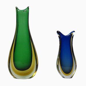 Italian Murano Glass Vases from Murano, 1960s, Set of 2